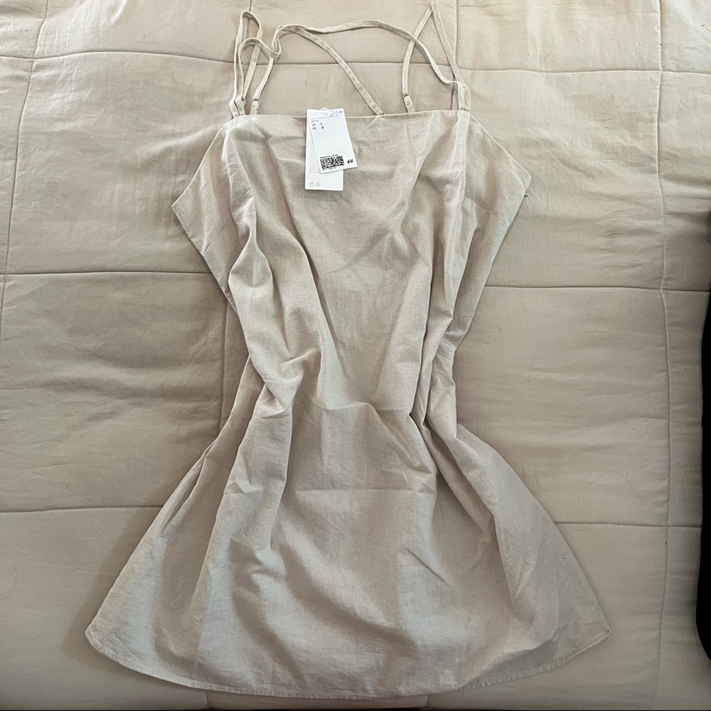 H&M Cream Spaghetti Strap Dress